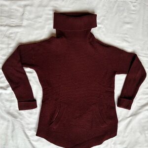 Max Studio Deep Burgundy Turtleneck Sweater